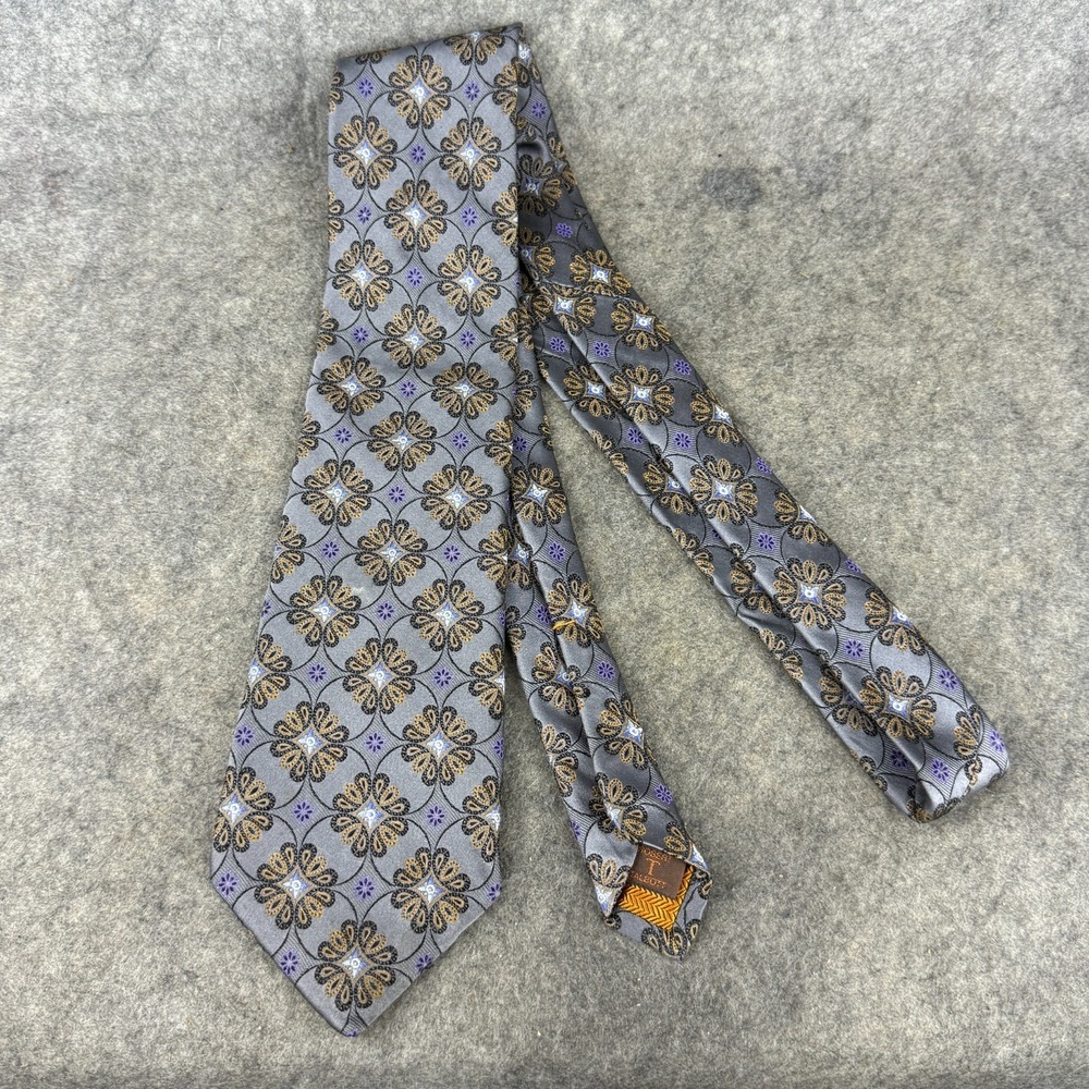 Robert Talbott Chelsea Tie Geometric Floral Medallion Elegance Stylish Luxury
